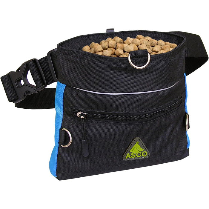 Сумка для ласощів для собак ASCO Leckerlitasche - зручна та велика сумка для тренувань з великою внутрішньою кишенею, блакитна