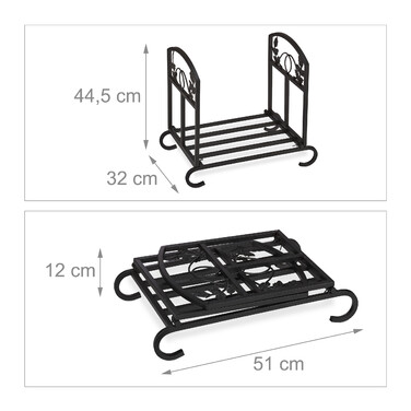 Relaxdays Foldable Firewood Rack