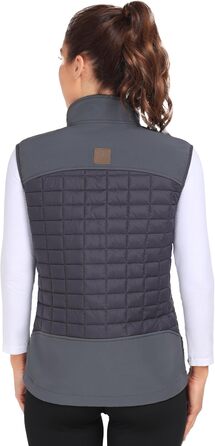 Жіноча жилетка Little Donkey Andy Легка пухова, тепла безрукавка для активного відпочинку, туризму, бігу, подорожей, колір темно-сірий