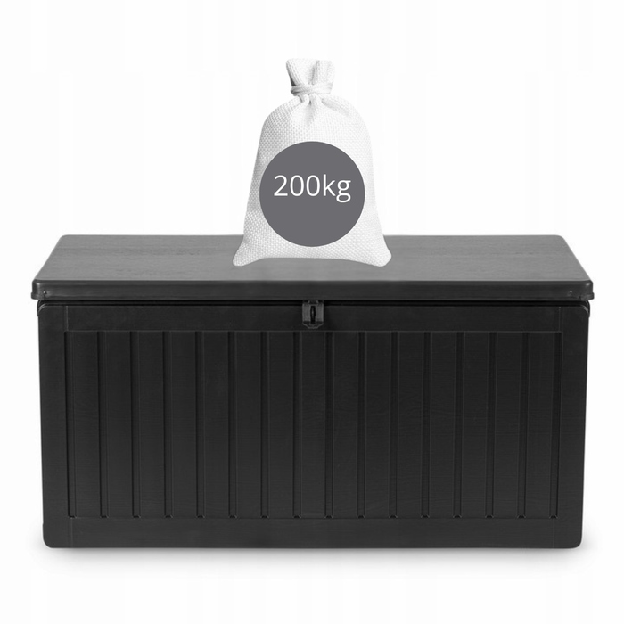 Садовий бокс із пластику, 270 л, чорний
