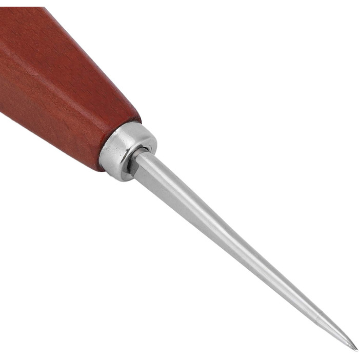 Nivvity Wooden Handle Ice Pick, Bartender Ice Pick, Stainless Steel Ice Pick with Wooden Handle Bartender Tool for Bars Restaurants (Single Prong Square Tail)