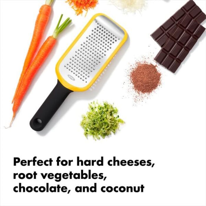 OXO Good Grips Терка для овочів з контейнером з нержавіючої сталі – для овочів та іншого (середня)