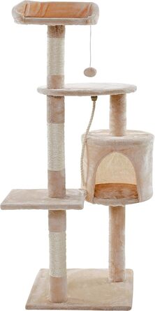 Кігтеточка для котів ESTEXO 112 см, XL, кріпиться до стіни, бежева