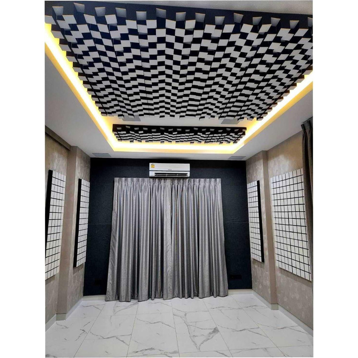 Набір акустичних диффузорів 2D для звукоізоляції та поглинання шуму, 50 x 50 см, колір Sonoma SIRIUS (150мм), 2 шт.