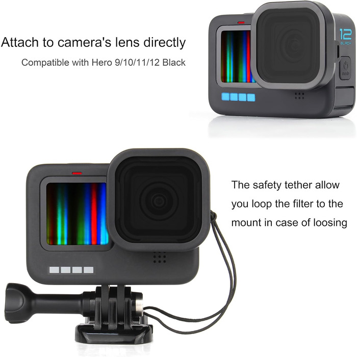 Фільтри SOONSUN CPL, ND8, ND16, ND32 для GoPro Hero 12, 11, 10, 9 - Набір нейтральних фільтрів та поляризатора, захист об'єктива, 4 шт.