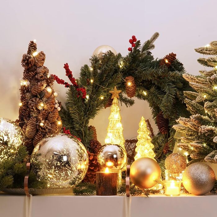 Різдвяні кулі-прикраси XmasExp (8 см, м'ятно-зелені) - 20 шт. Міцні, для ялинки, декор на Новий Рік, Хелловін, весілля.