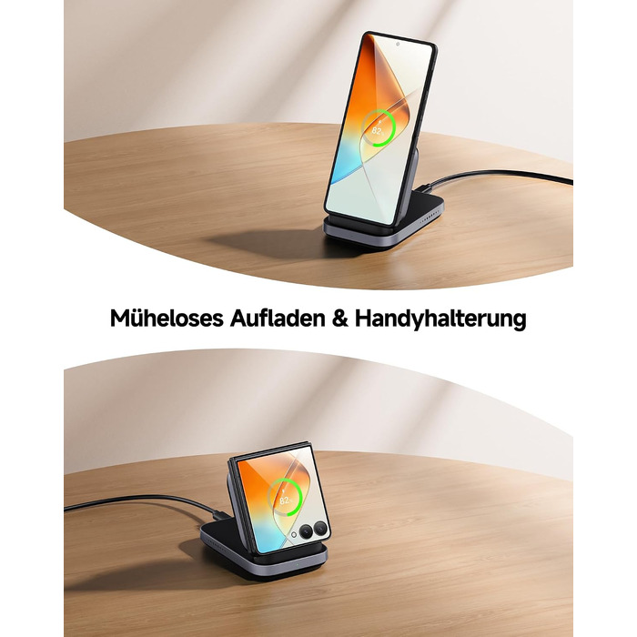 Індукційна зарядна станція SwanScout для Samsung Galaxy Z Flip 6/5/4/3 та Z Fold серії, бездротовий зарядний пристрій