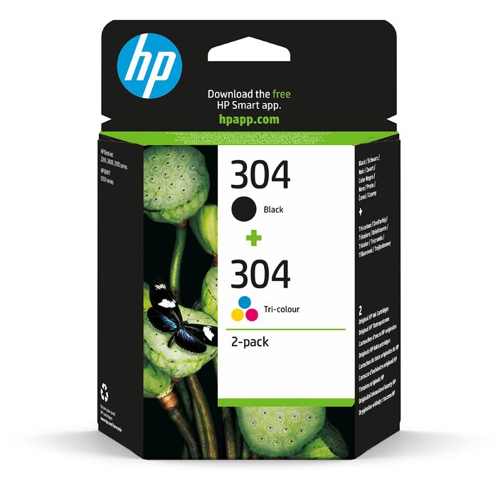 Оригінальний комплект картриджів HP 304 (чорний та кольоровий), 2 шт.