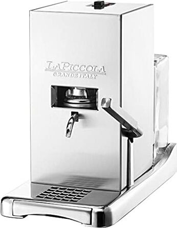 La Piccola Satinata Italian Espresso Machine for ESE Pads | Environmentally conscious and economical in consumption | For standard 44mm, Silver, KAVLP9111 La Piccola Satinata Stainless Steel