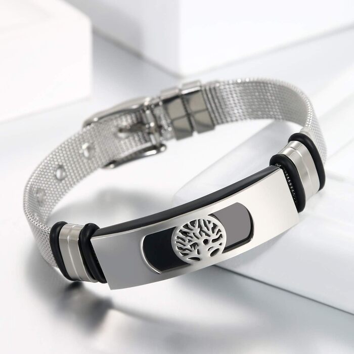 Чоловічий браслет Flongo з нержавіючої сталі, браслет-ланцюжок 