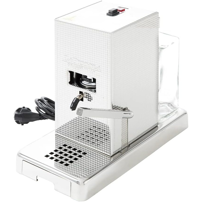 La Piccola Perla Italian Espresso Machine for ESE Pods - Environmentally Conscious and Economical in Consumption - For Standard ESE Pads 44mm PICP4S4GXX Silver