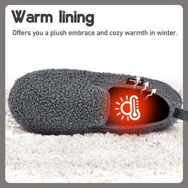 Тапочки жіночі зимові теплі з меморі-піною та антиковзкою підошвою, білі (38/39 EU, сірі)