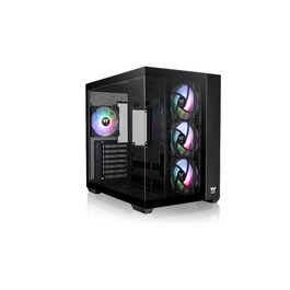 Корпус Thermaltake View 380 TG ARGB Mid-Tower ATX: Двокамерний, з прозорими панелями, 4 x 120mm ARGB вентилятори, USB-C, радіатор до 360mm, чорний