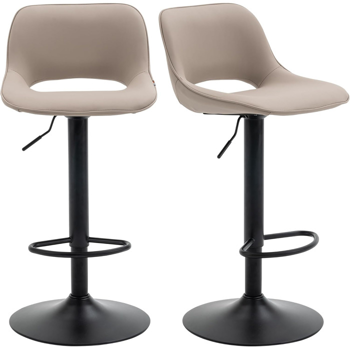 YOUNIKE Set of 2 Adjustable Bar Stools - Boho Patchwork Design, Swivel Kitchen Counter Stools with Hollow Backrest - Yellow-Green (Khaki)