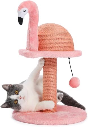 PAWZ Road Flamingo Scratching Post, creative scratching post, stylish cat tree, H: 48 cm, pink…