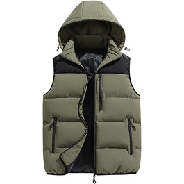 Чоловіча пухова жилетка з капюшоном, тепла безрукавка для зими, туризму та повсякденного носіння, 4XL