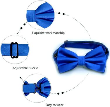 Сет аксесуарів для смокінгу Alizeal: метелик, кишеньковий хустинка та запонки (Бордовий), універсальний розмір. Додатково: синій колір