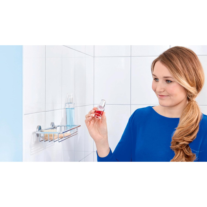 Полиця для душу tesa Baath Plus, 26 см, хромована, з клейким кріпленням
