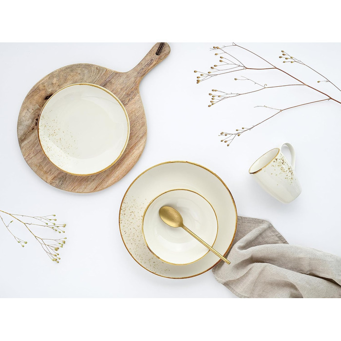 CreaTable Набір посуду 16 частин Nature Collection, керамічний сервіз, для посудомийної машини та мікрохвильової печі