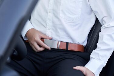 Чоловічий шкіряний ремінь TANGCHAO з автоматичною застібкою-рачею, 35 мм, регульований розмір, для бізнесу, костюма, джинсів