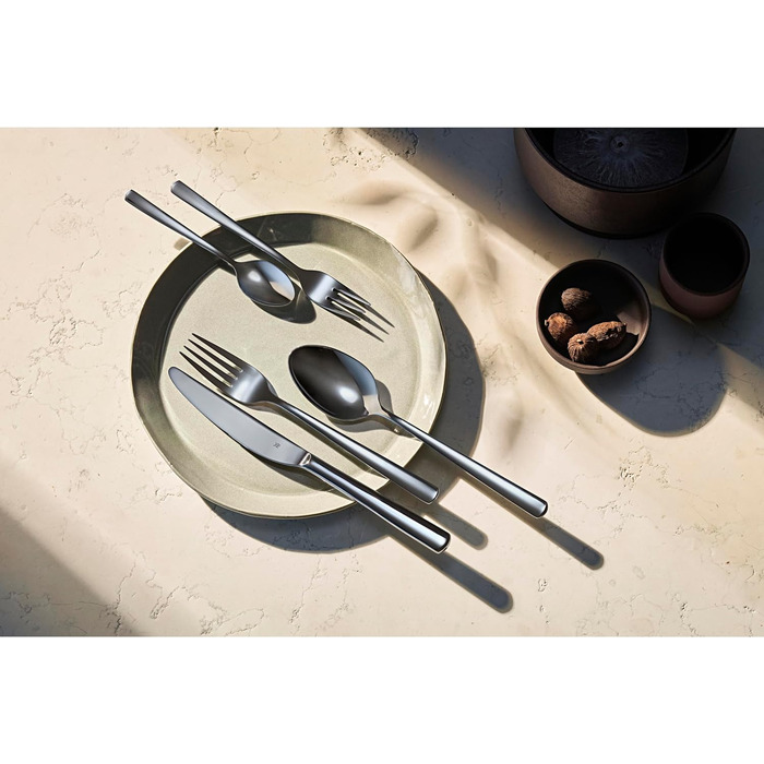 WMF Philadelphia Cutlery Set, 12 Persons, 60-Piece, Monobloc Knives, Polished Cromargan Stainless Steel, Shiny, Dishwasher-Safe Single