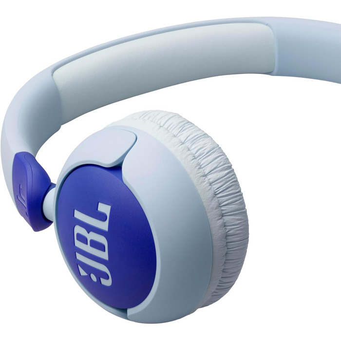 Навушники JBL Junior 320 для дітей з мікрофоном, кабель, блакитні, JBL Safe Sound, 12 мм, блакитний колір
