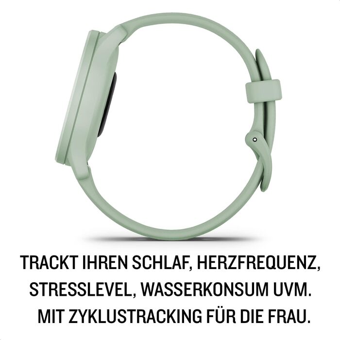 Garmin vívomove Sport - смарт-годинник з аналоговими стрілками та сенсорним дисплеєм. Функції спорту та здоров'я, сповіщення зі смартфона та до 5 днів роботи від акумулятора. Колір: м'ятний