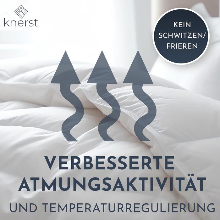Літня ковдра KNERST 155x220 см, пухова, вироблено в Німеччині, сертифікати Ökotex та Downpass, м'яка постільна ковдра з натуральним пухом і пером