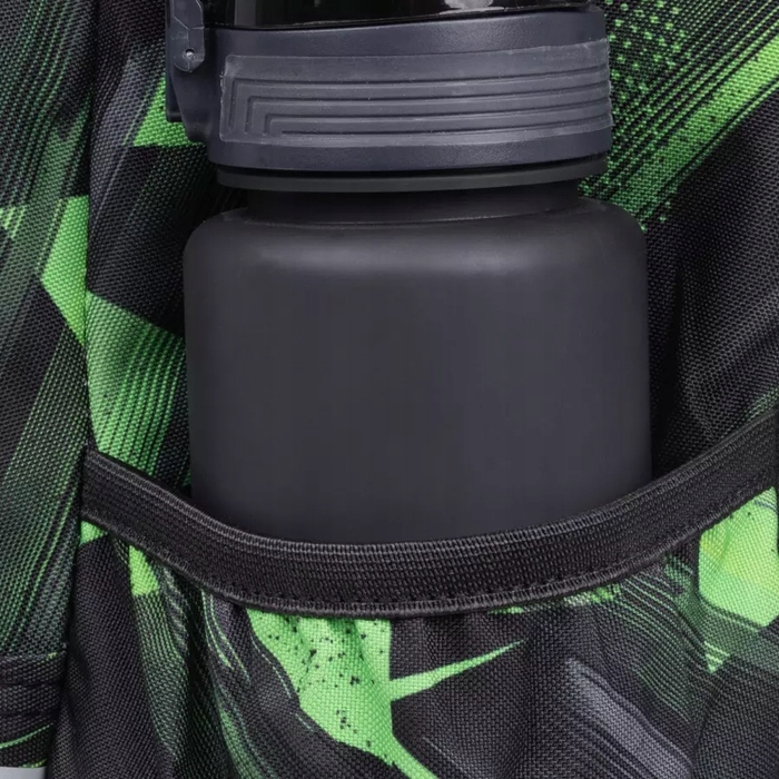 Багатовідсіковий шкільний рюкзак CoolPack, чорний з зеленим, 28 л