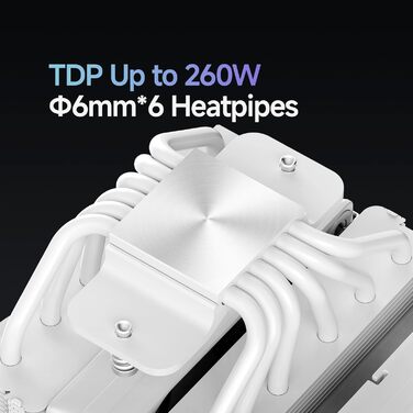 Ocypus Iota A62 BK: Кулер для CPU з цифровим дисплеєм, 6 теплових трубок, 2 вентилятори 120 мм, підтримка AMD AM4/AM5, Intel LGA 115X/1200/1700/1851