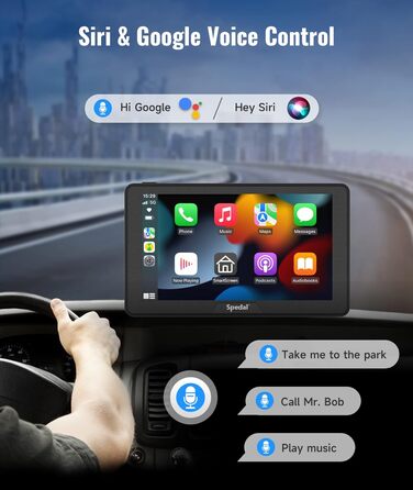 Безпровідний CarPlay і Android Auto Spedal CL786, 7