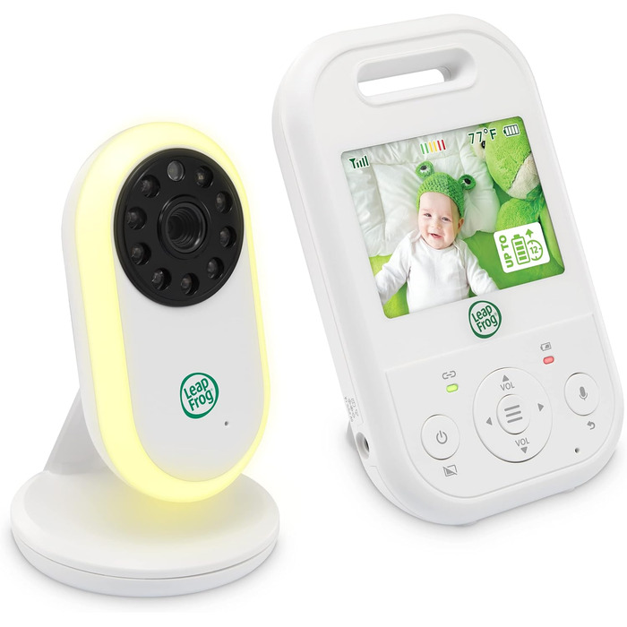 Відеоняня LeapFrog LF2513 без Wi-Fi з IPS LCD екраном 2.8 дюйма, поворотна, з нічним баченням, датчиком температури, радіусом дії 300 метрів, 12 годин роботи від акумулятора