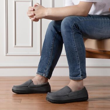 Чоловічі домашні тапочки RockDove Alexander з дихаючим фетровим підкладкою та антиковзкою підошвою з піни EVA, 42 EU, Колір: Вугільний