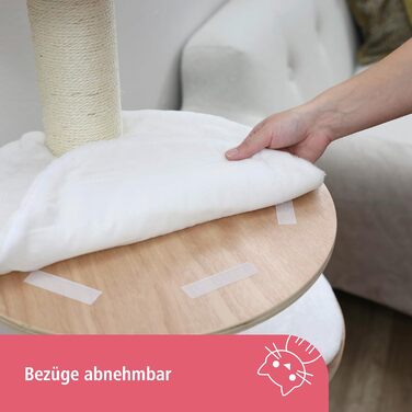 Дерев'яний комплекс для котів Kerbl Dolomit XL, білий, 70x45x185 см, для кількох котів, з сизалевими стовпчиками