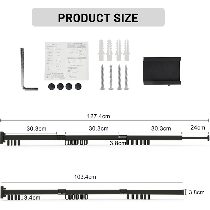 Настінна сушарка для білизни з висувною штангою 120 см, розкладна, з 18 гачками, для балкона, ванної кімнати, спальні, білий колір
