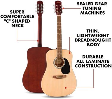 Акустична гітара Fender Alternative Series Dreadnought + аксесуари (Gigbag, підставка, ремінь)