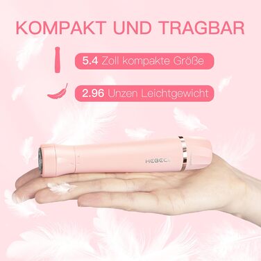 Електричний триммер для обличчя 3-в-1 для жінок: триммер для брів, для гоління та видалення волосся. Вологостійкий, портативний, рожевий.