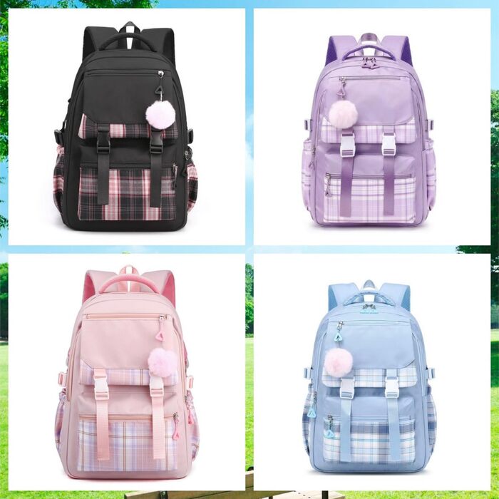 Чорний шкільний рюкзак Aryan для підлітків, дівчат та жінок. Легкий рюкзак на 17 дюймів з відділенням для ноутбука, стильний та підходить для подорожей, навчання та роботи.