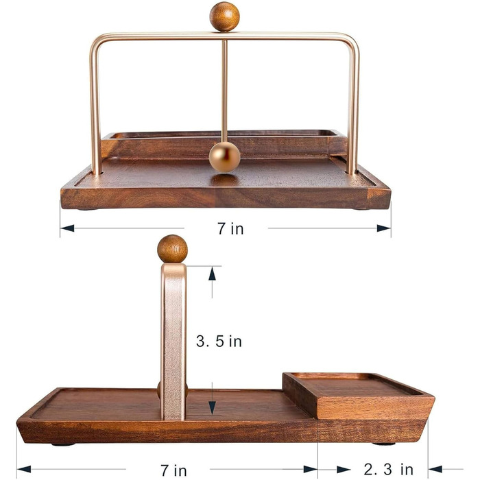 Napkin Holder, Wooden Napkin Holder for Table, Rustic Napkin Holder for Paper Napkins, Flat Napkin Holder with Salt and Pepper for Bar, Kitchen, and Dining Room Décor
