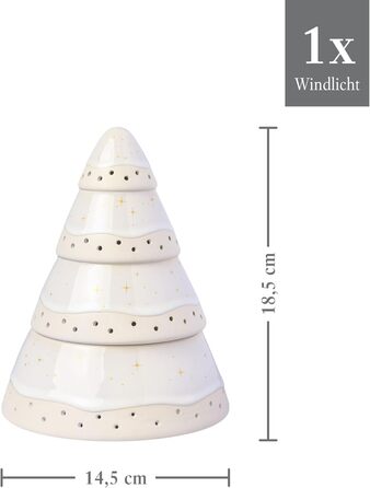 Свічник Villeroy & Boch Winter Glow 23,5x8,5x20,5 см, керамічний декор для дому