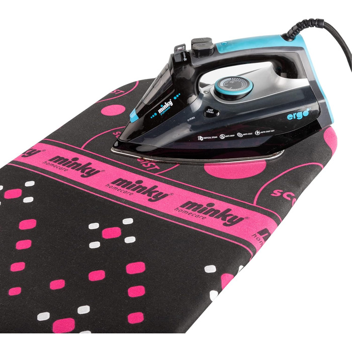 Гладильна дошка Minky Extra широка з підставкою для парогенератора, чорна (велика, компактна) HH40707103K