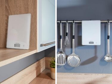 Кухонні ваги Soehnle Page Compact 300 білі, цифрові ваги до 5 кг, LCD-дисплей, функція тарування