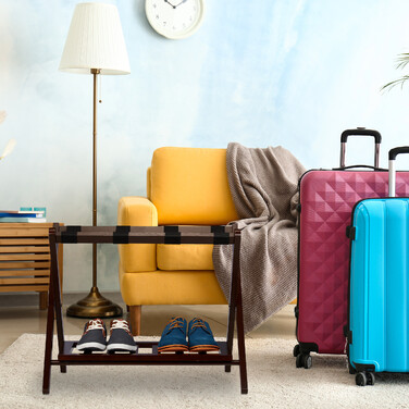 Relaxdays Folding Suit Stand with 2 Shelves
