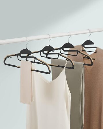 Набір вішалок SONGMICS, 20 шт., пластикові, обертовий гачок, сірий, для одягу