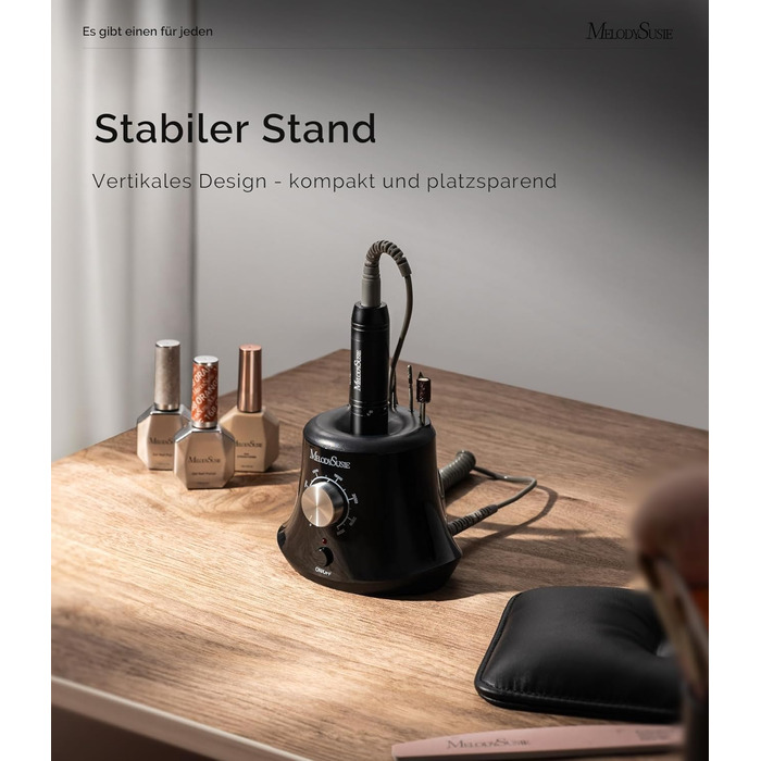 Електричний фрезер для нігтів MelodySusie 30000 об/хв: професійний набір для манікюру та педикюру з педалем. Підходить для гелю та акрилу.