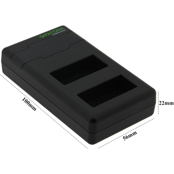 Зарядний пристрій PATONA NP-W126s/NP-W126 з дисплеєм LCD, USB-C, PD/QC, 1000mA - сумісний з X-M5, X100VI, X-S10, X-T20, X-T30 II, X-T5, X-T50 та ін.