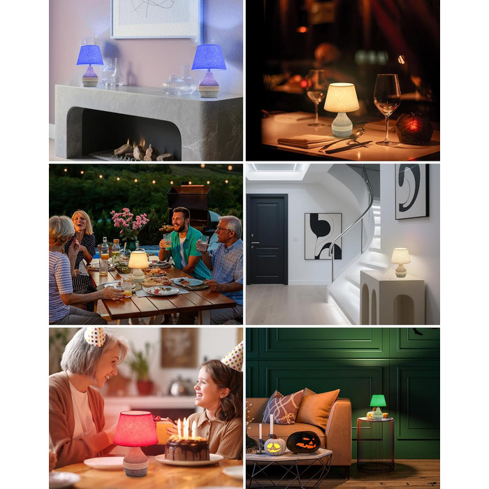 Бездротова керамічна настільна лампа з таймером, димером, лляним абажуром, пультом дистанційного керування, акумуляторна, в стилі Mid Century Modern