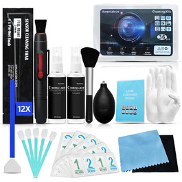 Набір для чищення камери 36-в-1: повний формат, Lenspen, повітряний дмух, пензлі, очищувач, серветки для лінз. Сумісний з Canon, Sony, Nikon, Pentax DSLR