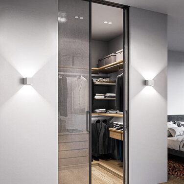 Настінне освітлення YrgePowk 2 шт. з LED лампою G9, зовнішнє та внутрішнє, IP65, регульований кут освітлення, чорний, 4 шт. (білий 6000K)