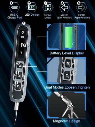 Електрична викрутка QKTYB 181 в 1 з акумулятором, 3.7V, 160 біт, 3 режими, для ремонту iPhone, ноутбуків, окулярів, годинників
